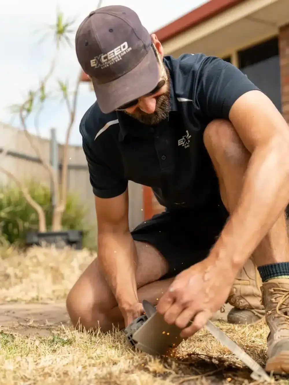A Tea Tree Gully plumber at work on a job